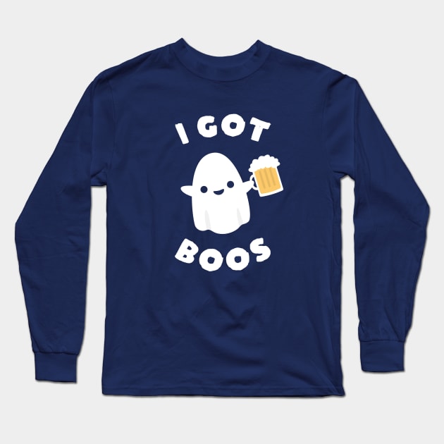 Boos Funny Halloween Pun Long Sleeve T-Shirt by happinessinatee